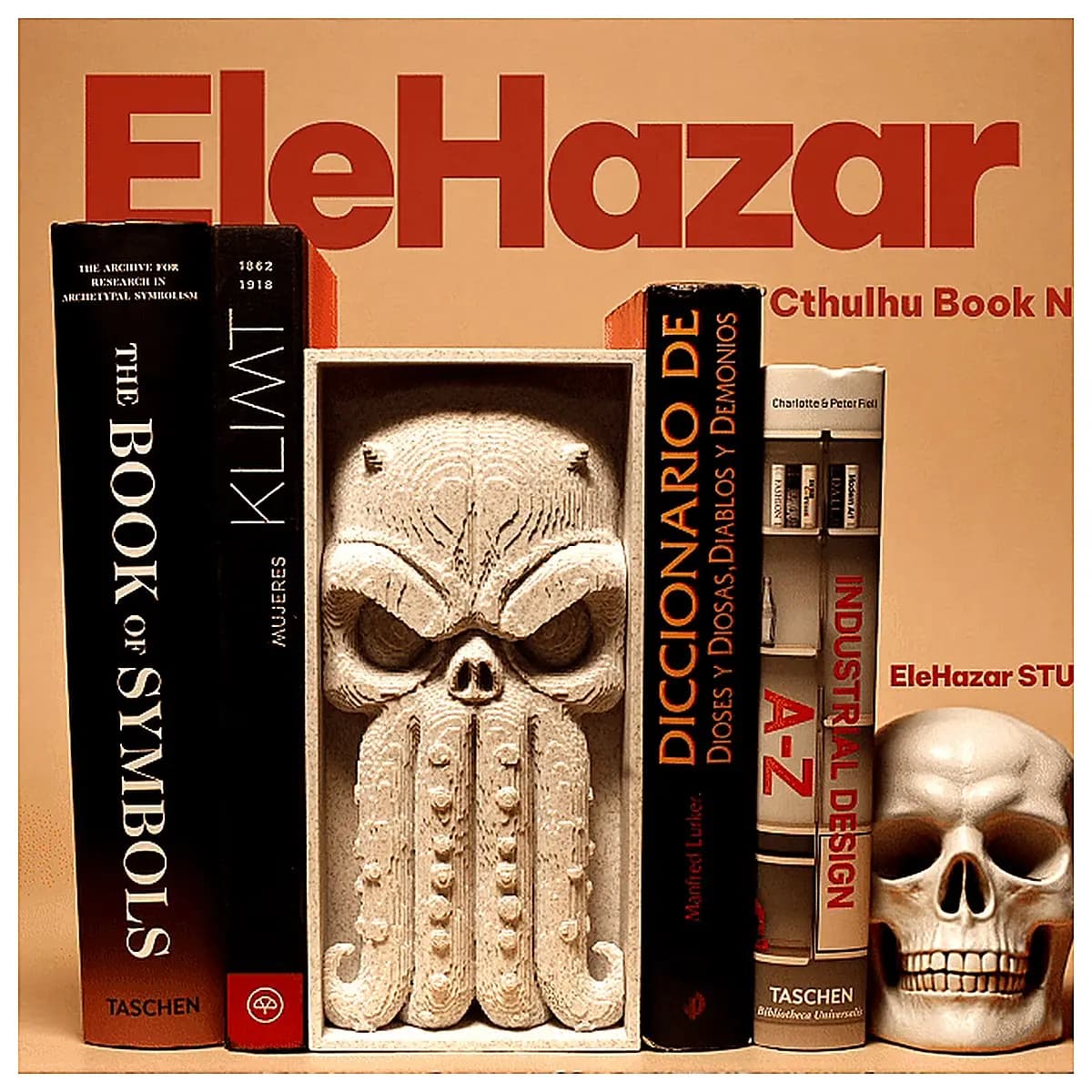 Cthulhu Book Stand Model Toy Horror Collection Desktop Decoration Dark Fantasy Lovecraft Figurine Display Piece