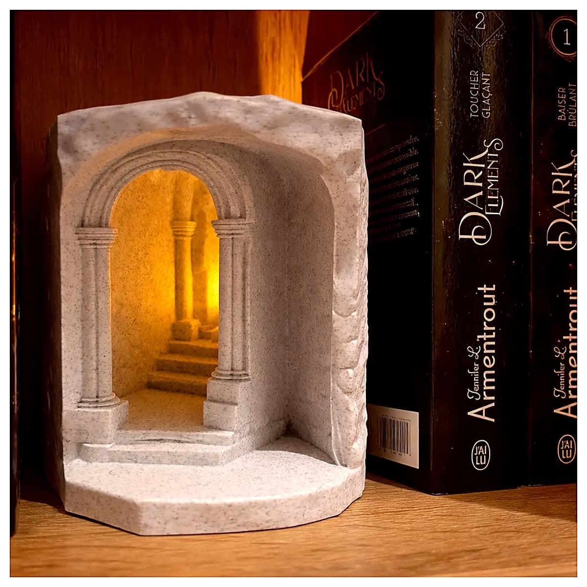 Stone Gallery Book Stand Display Shelf Wall Mounted Book Holder Desk Organizer Art Decoration Creative Exhibition
