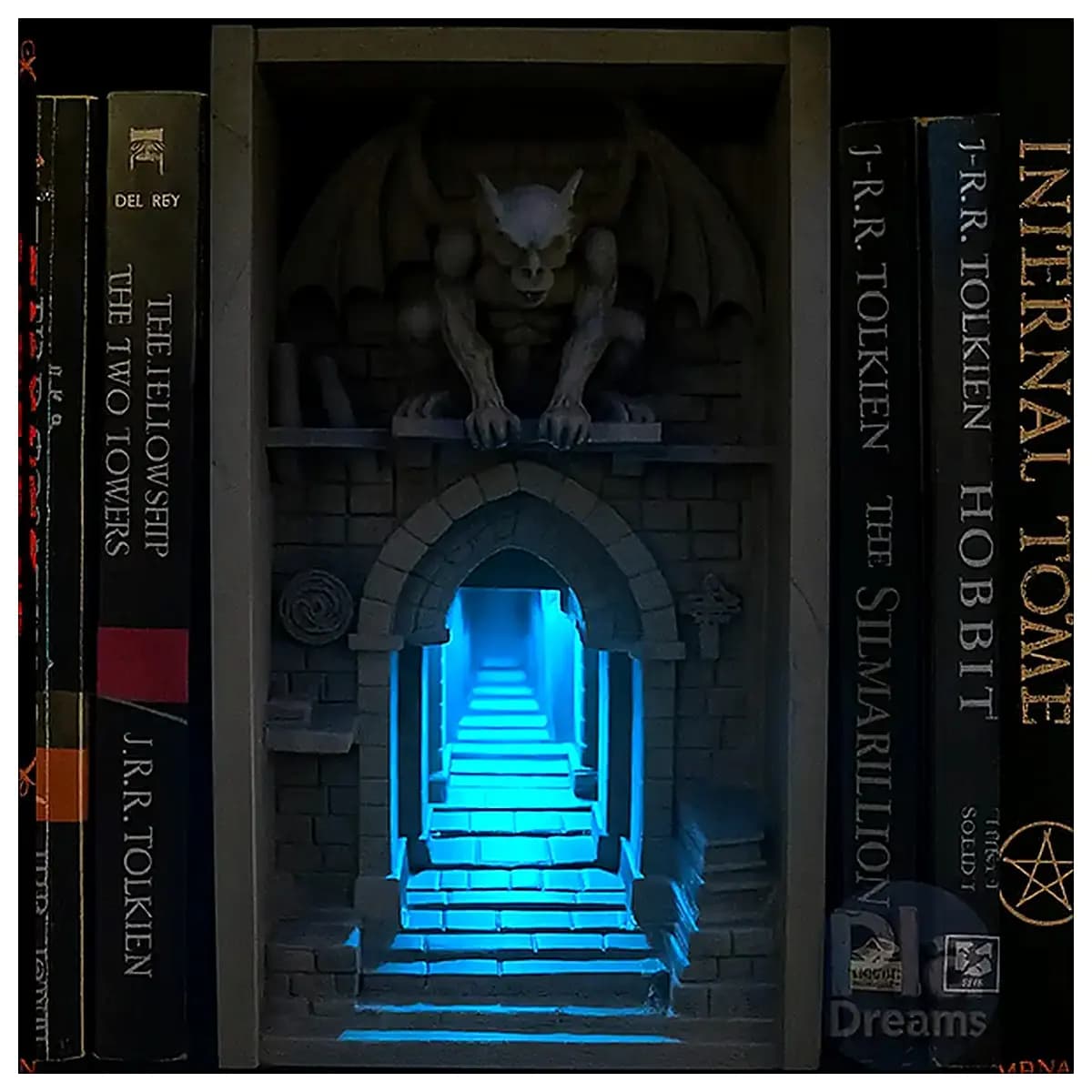 Stone Golem Dungeon Book Display Model Decoration Desktop Figurine Collection Scene Model Assembly