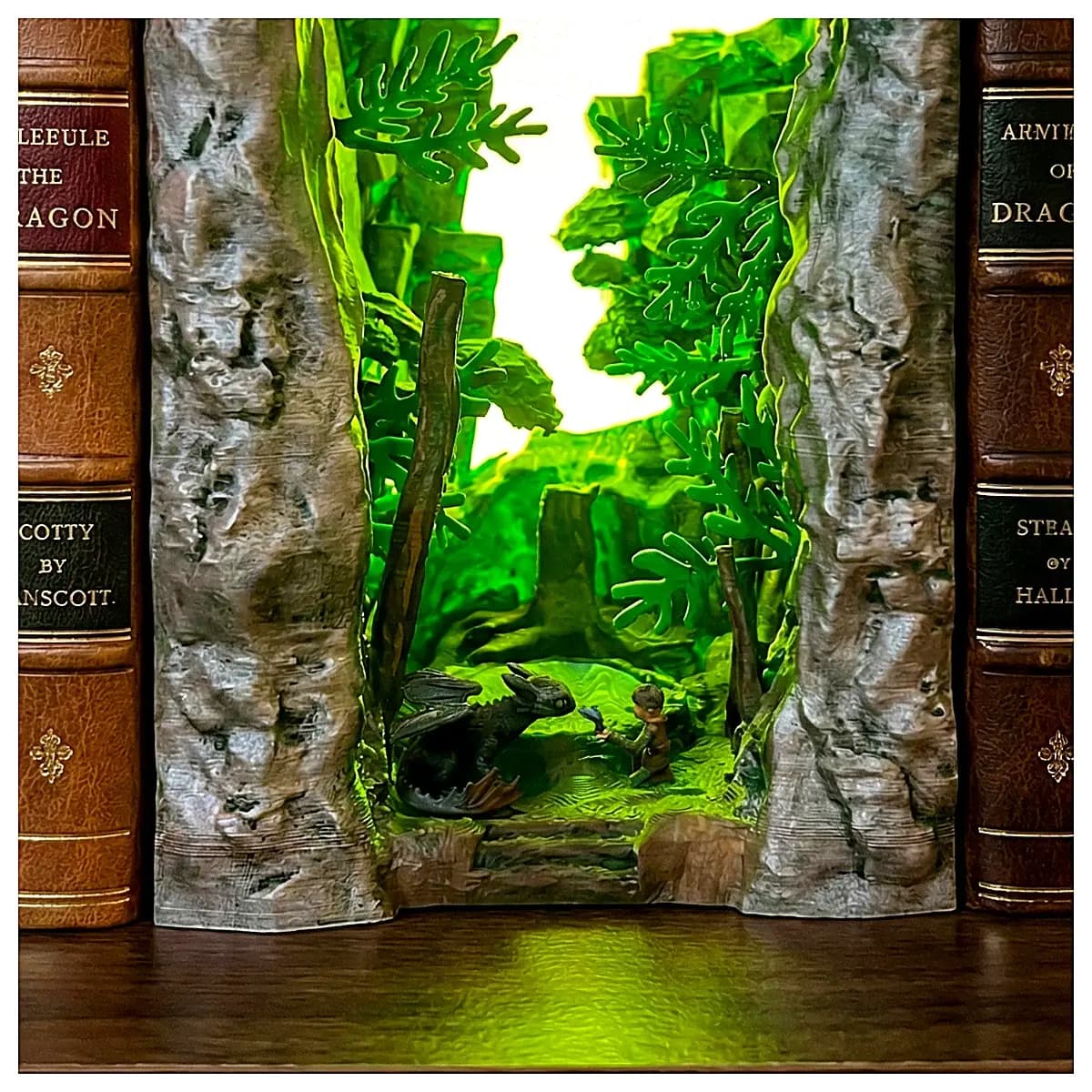 How to Train Your Dragon Book Stand Model Dragon Knight Shelf Decoration Toy Collectible Scene Display J K Rowling
