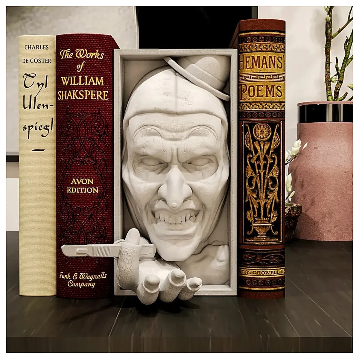 Art Book Stand Wall Decoration Decorative Sculpture Creative Wall Art Room Decor Wall Ornament Indoor Art Figures