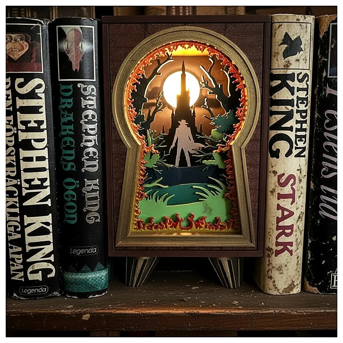 Book Stand Model Desktop Decoration Figure Accessory Shelf Display Piece The Dark Tower Book Stand