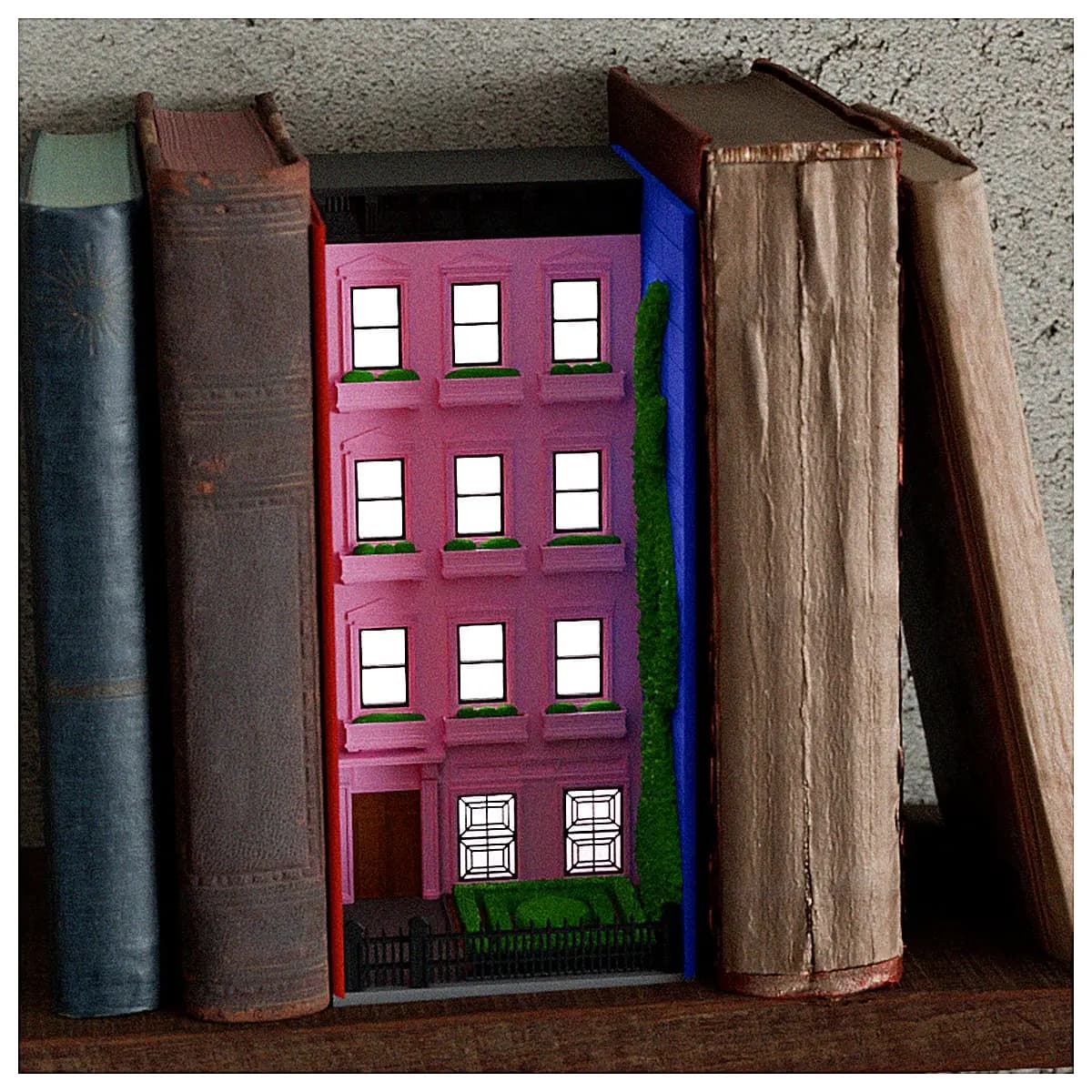 New York Architecture Model Building Stand Shelf Lighthouse Decoration Desk Display Creative Home Ornament Multi Function Stand Indoor Decor