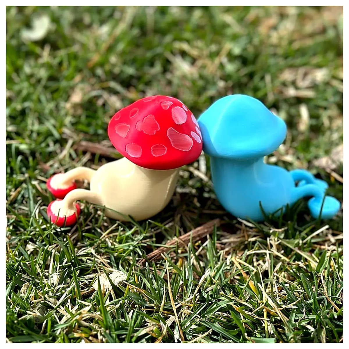 Walking Mushroom Toy Realistic Mushroom Model Cave Decoration Roleplay Props Scene Accessories Kids Fun Collection