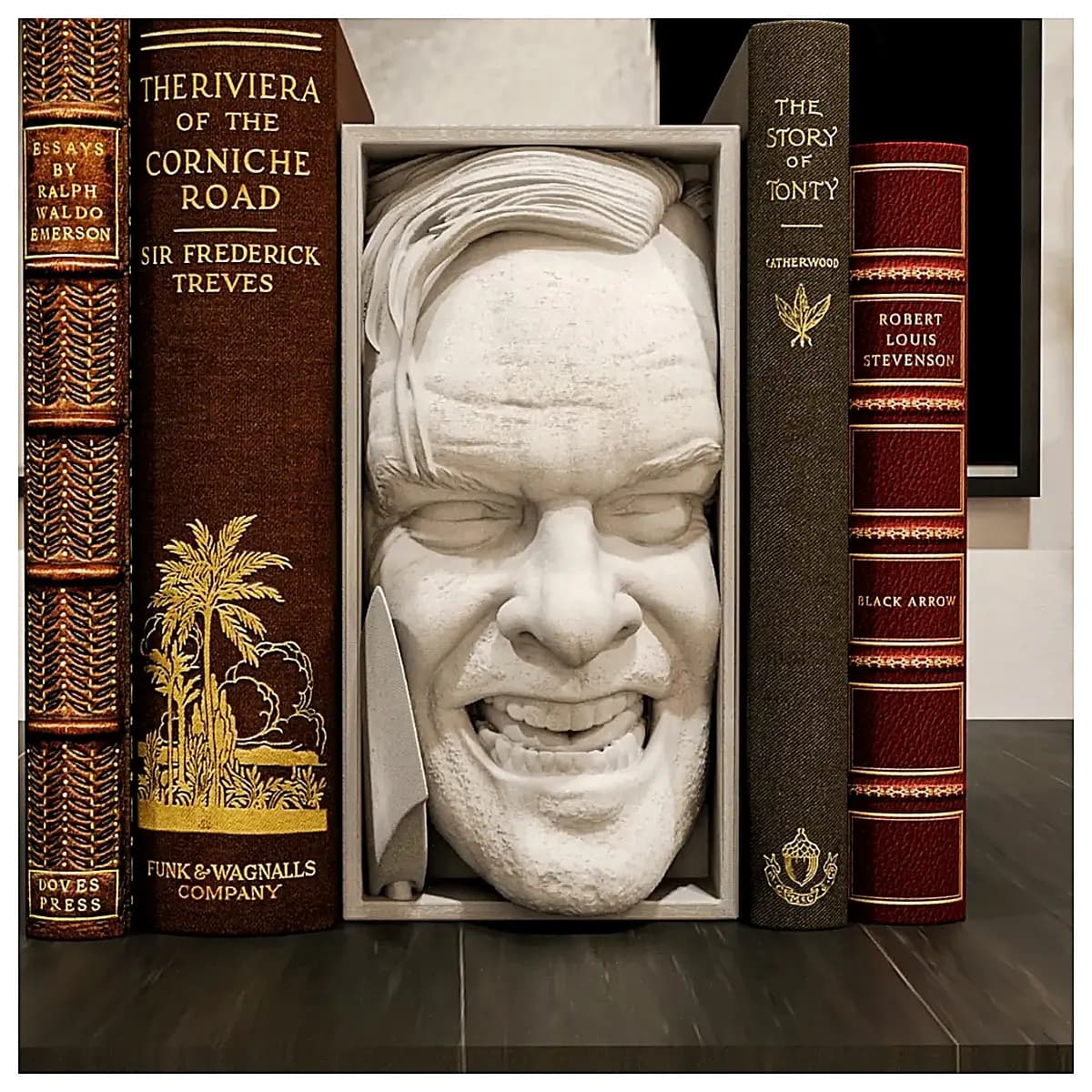Shining Jack Torrance Statue Model Desk Display Book Ornament Horror Figure Collectible Gift Stand Decoration