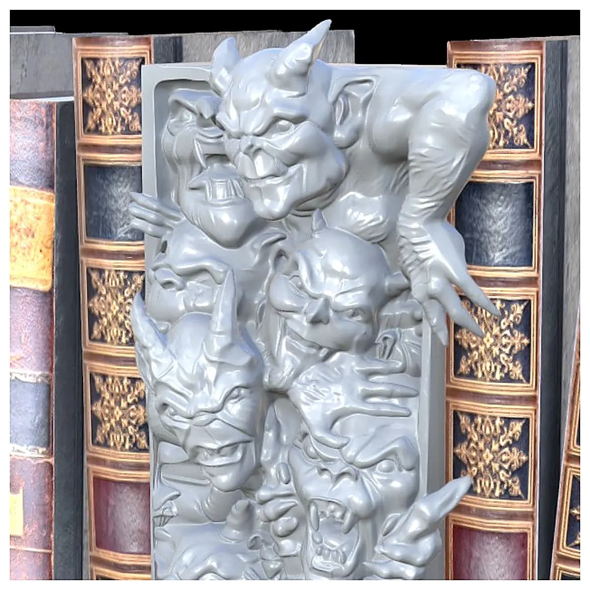 Demon Book Stand Display Shelf Collection Storage Showcase Multi Purpose Art Decor