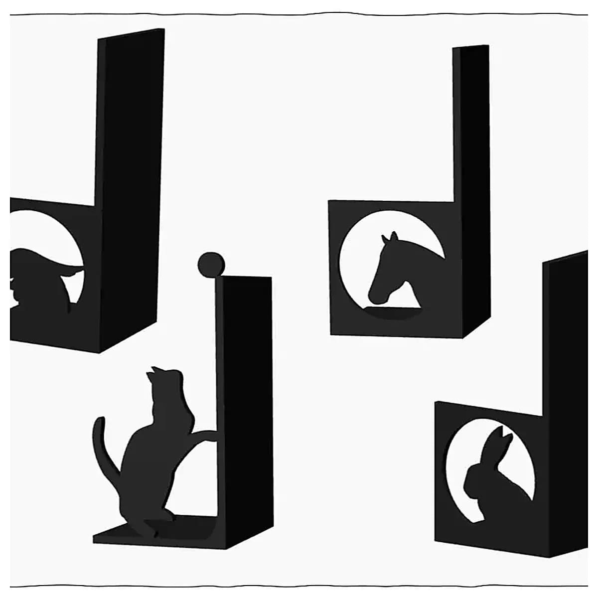 Pet Book Shelf Simple Animal Stand Creative Book Holder Wall Mounted Desk Organizer Lazy Shelf Minimalist Book Display