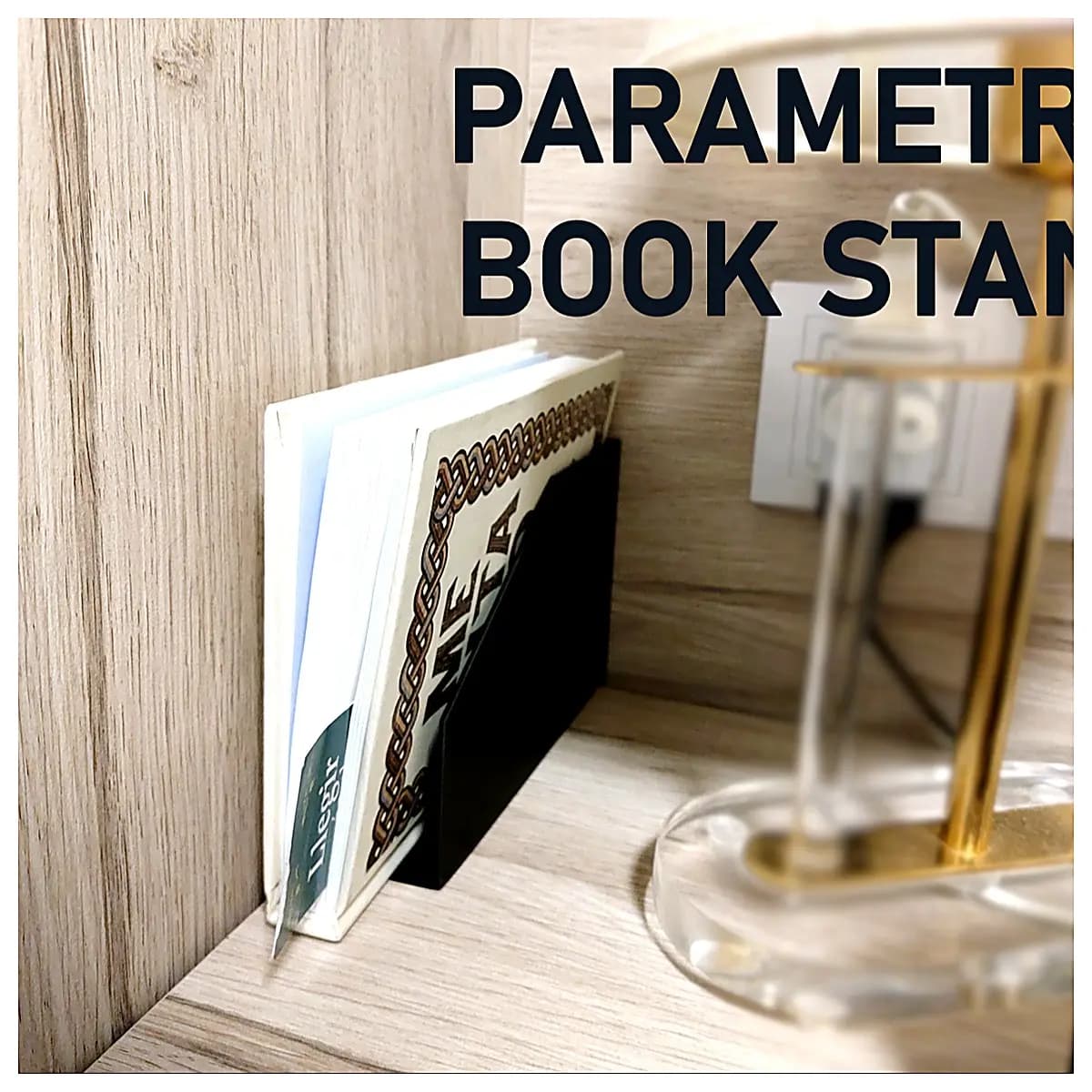 Parametric Book Stand System Book Support Holder Book Stabilizer Shelf Accessories Book Bracket Study Organization