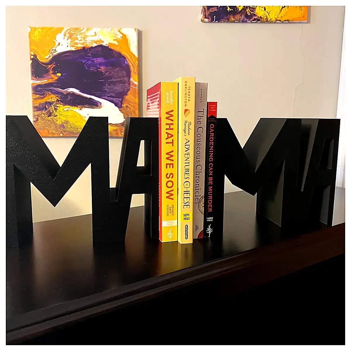 Mama Book Stand Display Desktop Decoration Creative Book Shelf Ornament Office Decor Gift Decorative Item Multi Functional Display
