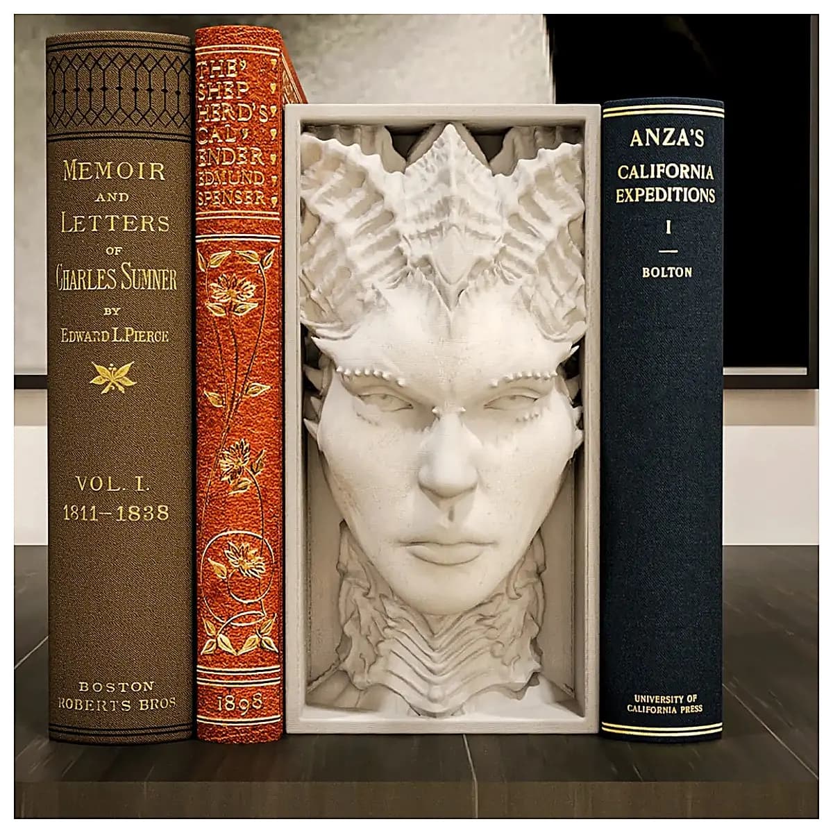 Lilith Statue Book Display Stand Wall Decor Shelf Ornament Girl Gift Desktop Decoration Creative Home Accessory