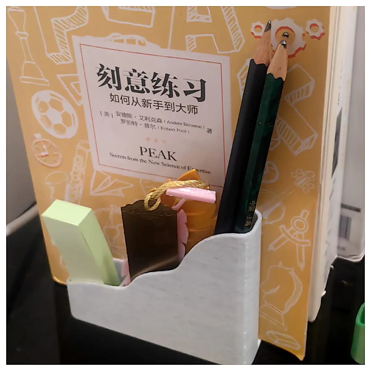Book Stand Holder Desktop Shelf with Pen Organizer Ideal for Bookends Reading Study Office Supplies Adjustable Book Support