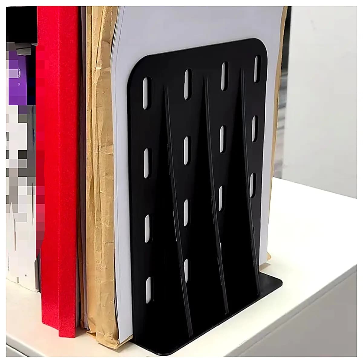 A4 Paper Stand Shelf Desk File Organizer Standing Book Holder Office Storage Study Supplies Adjustable Book Stand
