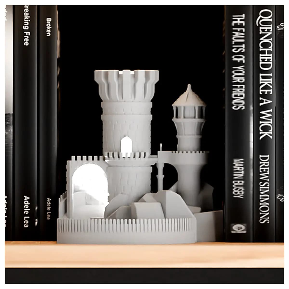 Book Stand Holder Medieval Tower Castle Bookend Desktop Decoration Display Gift Creative Home Decor Collectible Ornament