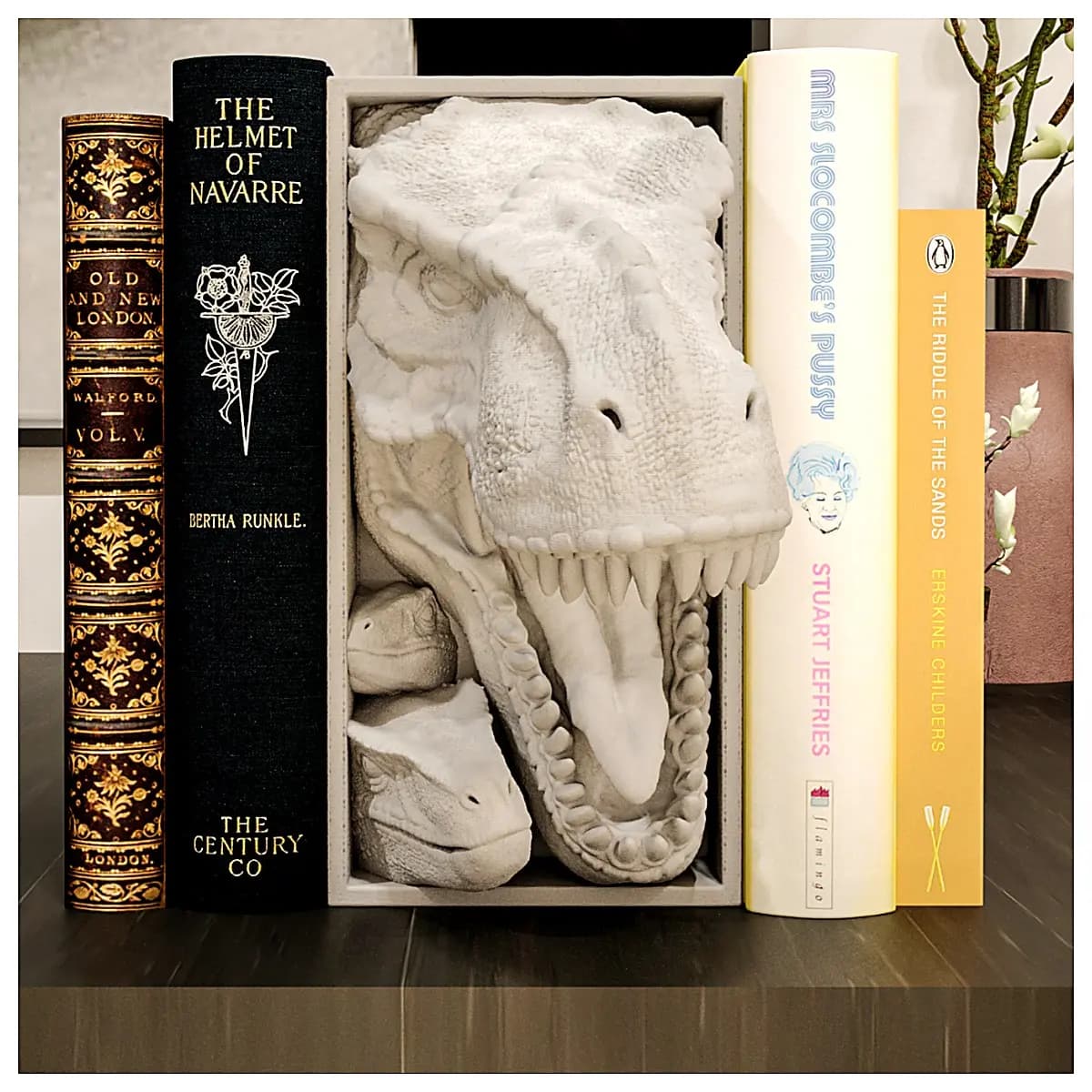Bookshelf Wall Decor Dinosaur Display Model Resin Figures Wall Hanging Jurassic Theme Collection Decoration