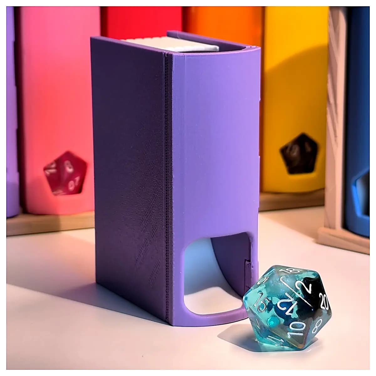 Dice Tower Book Stand Model Toy Desktop Game Puzzle Toys Creative Assembly Challenge Fun