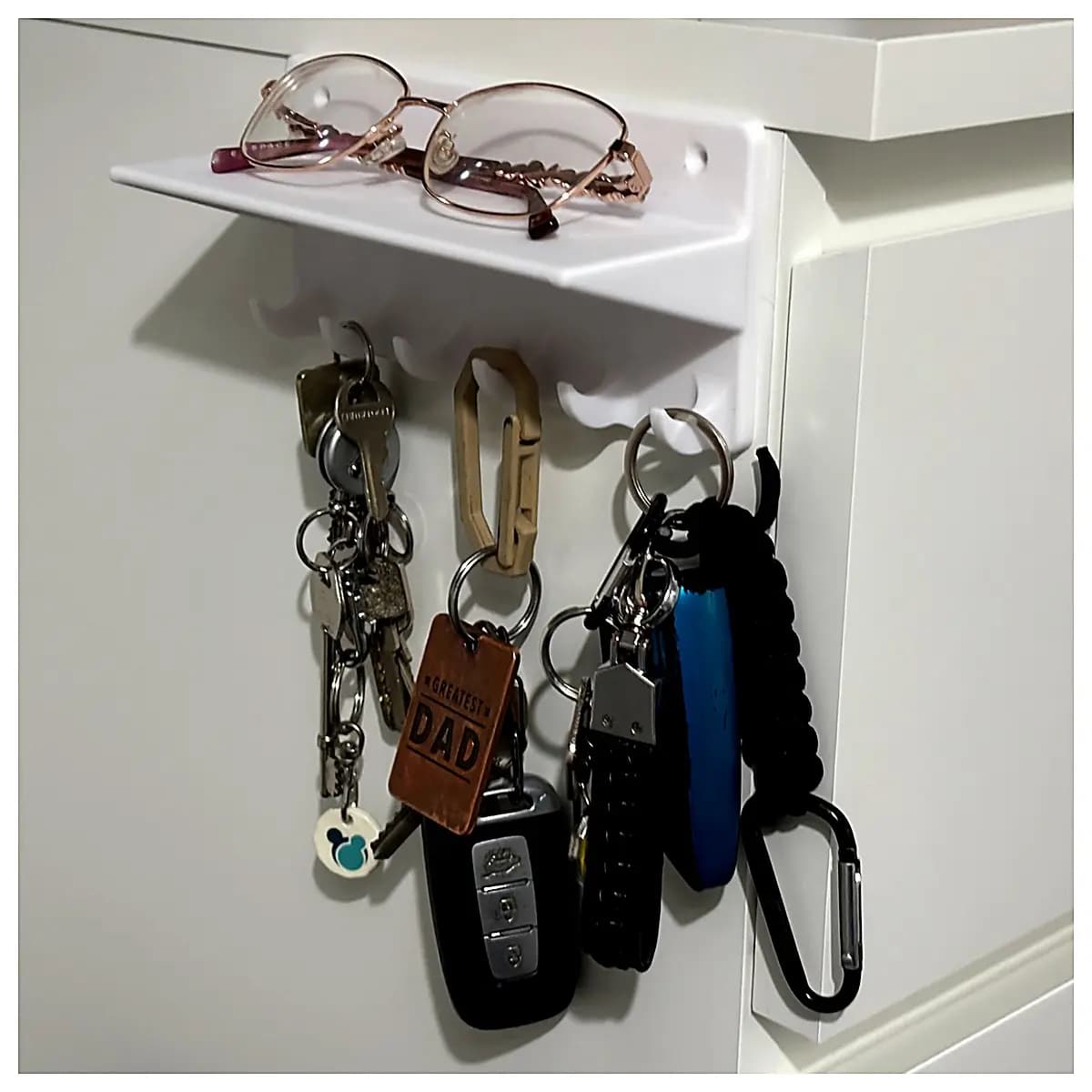 Key Organizer Hook Shelf Small Items Holder Multi Function Wall Mount Rack Desktop Storage Box Home Storage Accessories