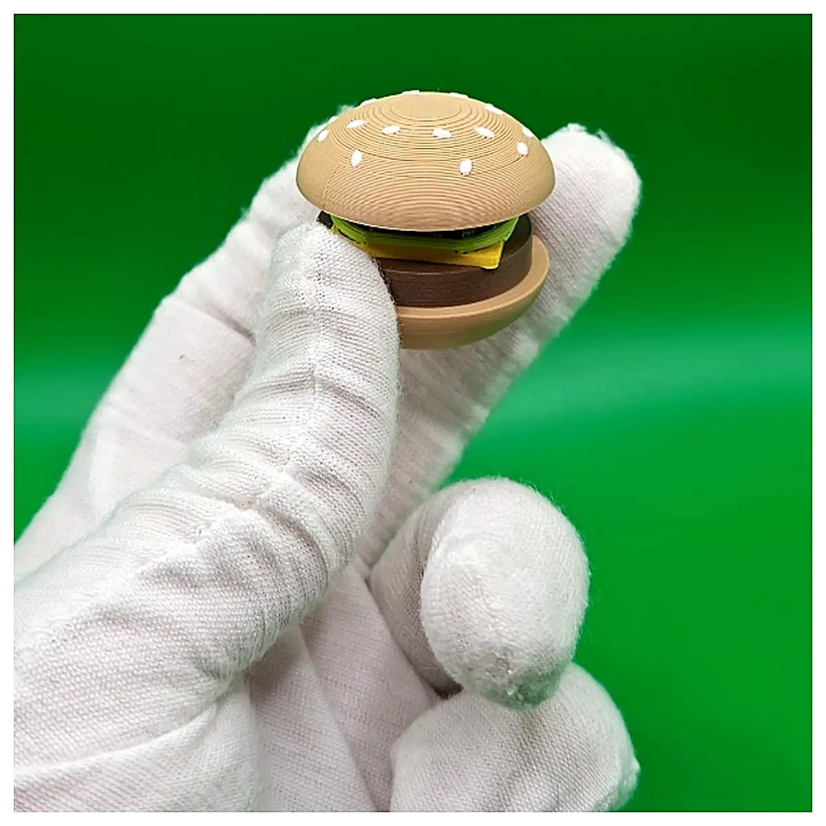 Mini Cheese Burger Keypad Toy Keychain Kids Educational Toy Burger Model Food Model Fun Collection Child Gift