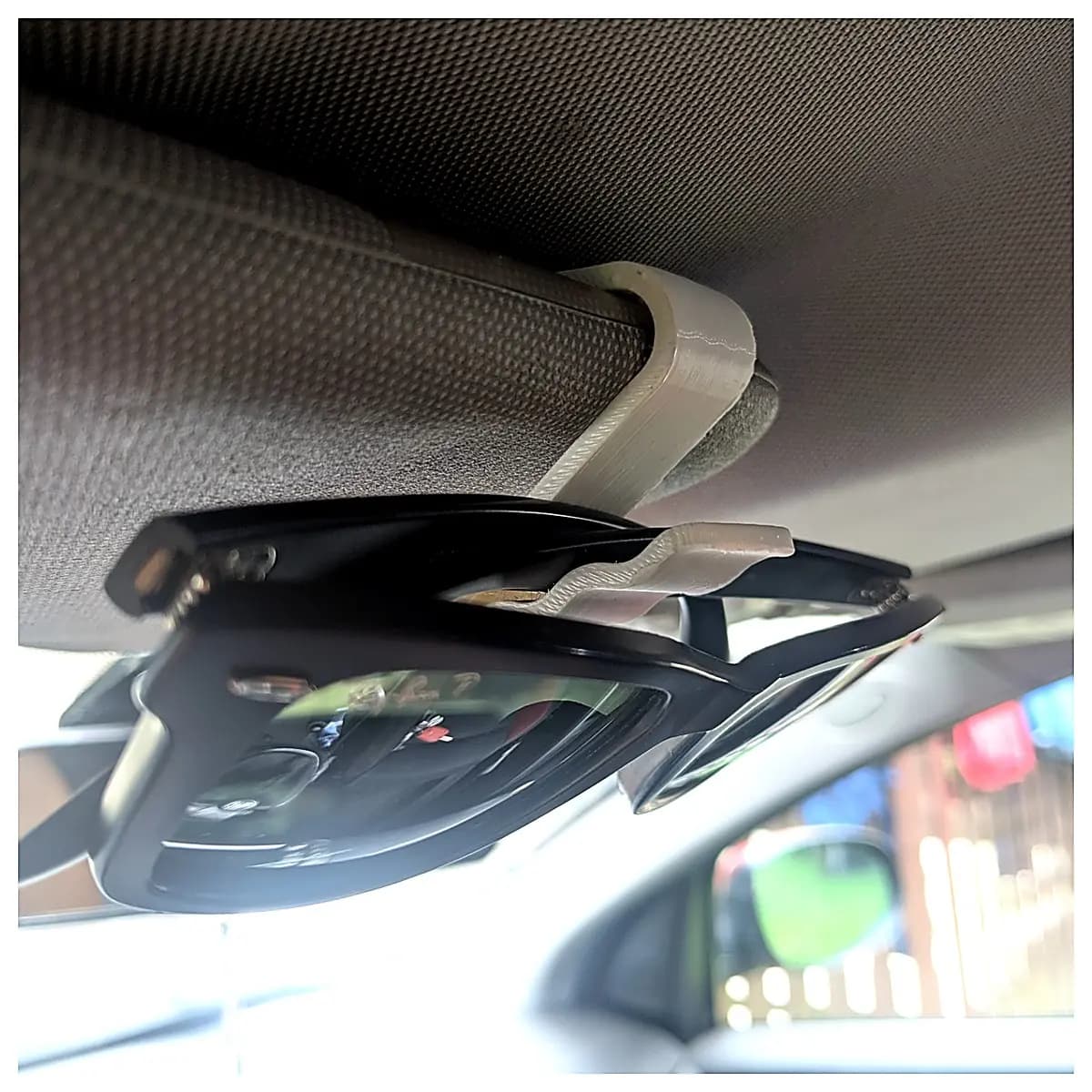 Car Sunglasses Holder Clip Mobile Phone Mount Headrest Storage Box Multi Function Holder Phone Accessories Driving Safety