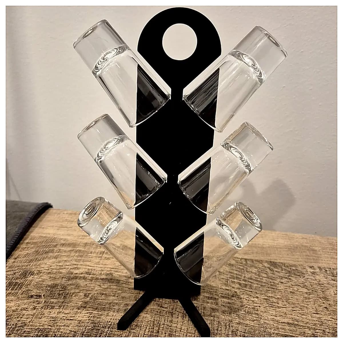Wine Rack Shelf Holder Display Stand Glass Cup Organizer Drinking Accessory Bar Home Decor for Bars Restaurants Home Use