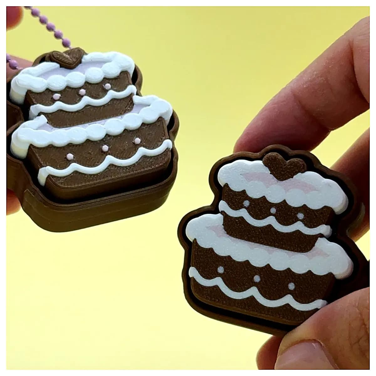 Cake Stress Relief Keychain Crinkle Toy Anxiety Relief Fun Stress Ball Desk Decoration Stress Relief Tool