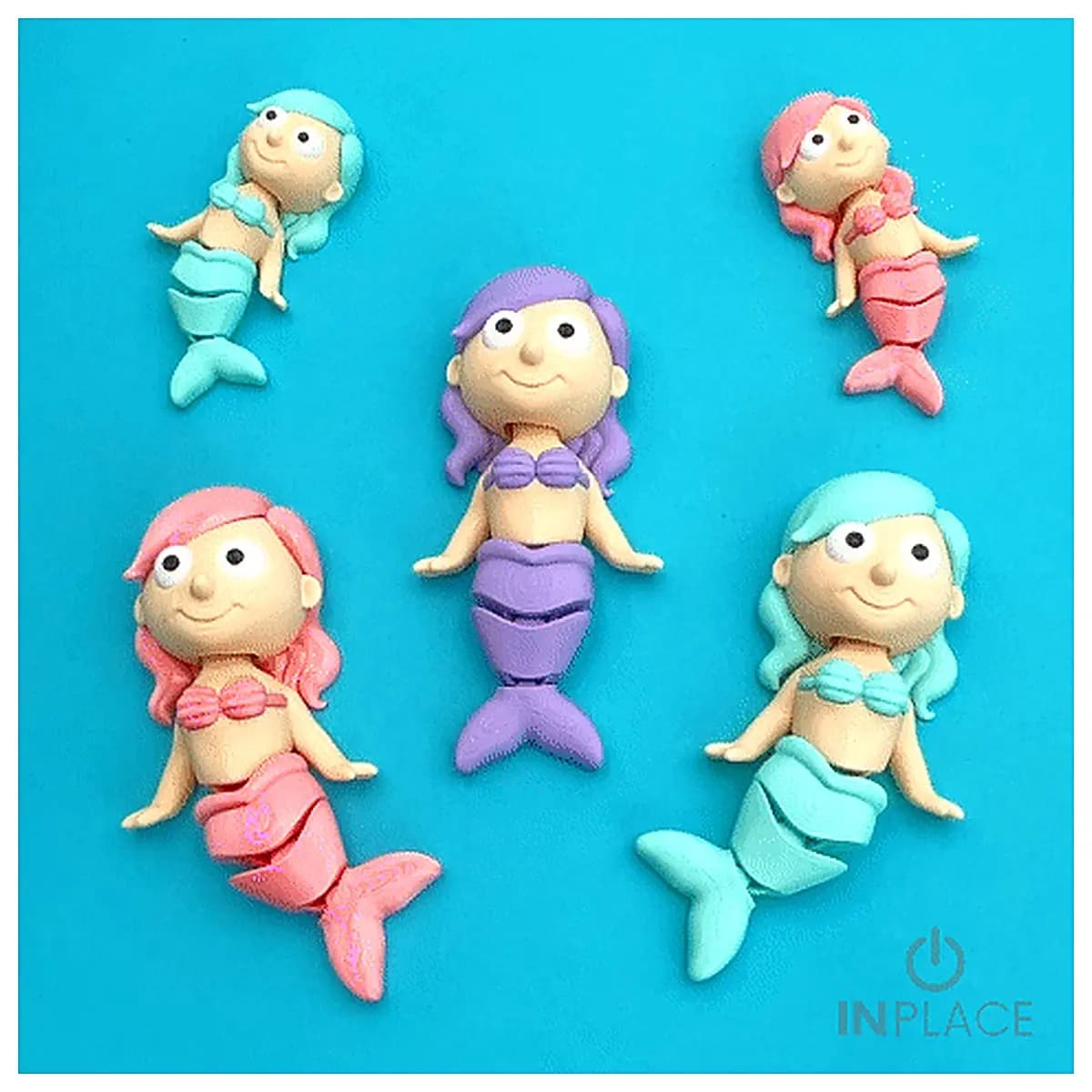 Adorable Mermaid Toy Articulated Joints Underwater Play Marine Animal Model Children s Gift Ocean Theme