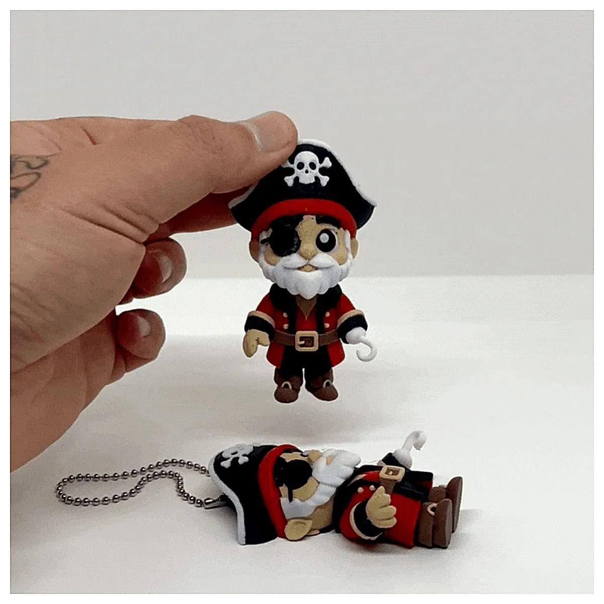 Moving Pirate Toy Keychain Set 4 Versions Pirate Ship Model Pirate Figure Pirate Accessory Pirate Theme Collectible Character Toys Pirate Gift