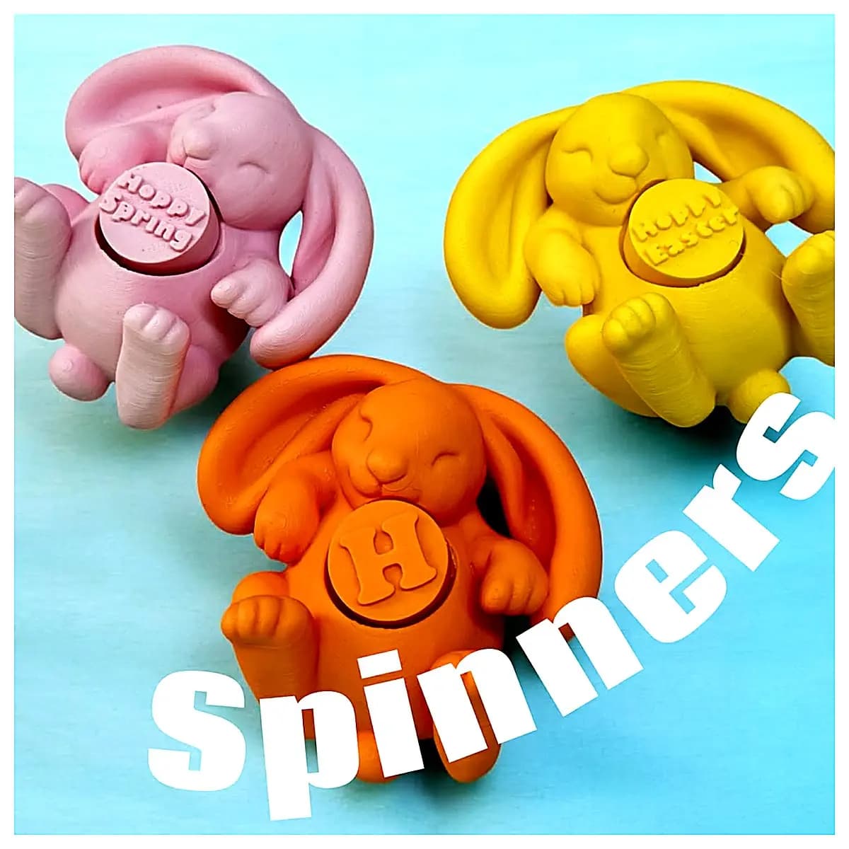 Bunny Spinning Calming Gyro Gift Box Easter Toy Stress Relief Puzzle Kids Fun Plaything