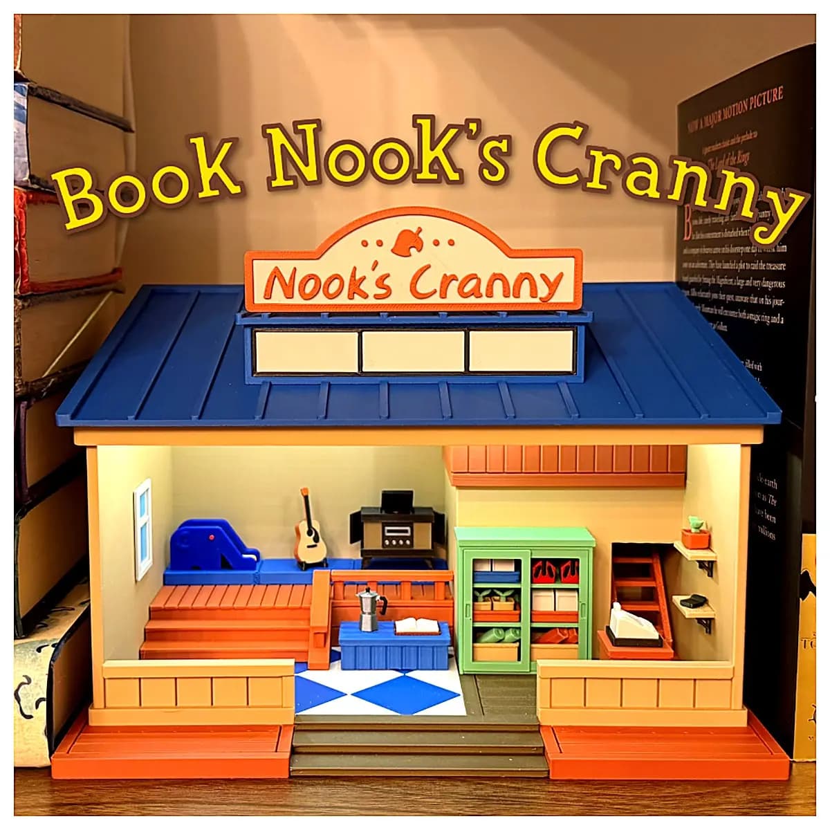 Nook s Cranny Shelf Display Book Stand Desktop Decoration Reading Room Accessory Creative Book Holder Decorative Shelf Gift