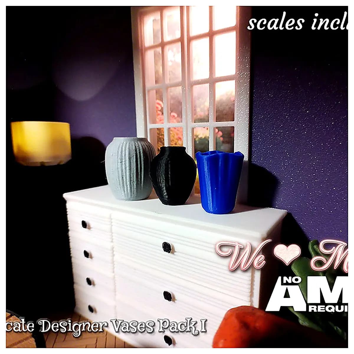 Plush Toy Accessory Set Elegant Designer Vase Packaging Toy Storage Gift Box Decoration Collectible