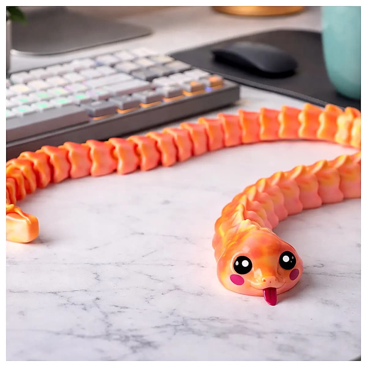 Flexible Moving Snake Toy Articulated Joints Kids Puzzle Toy Fun Snake Model Interactive Plush Children s Gift