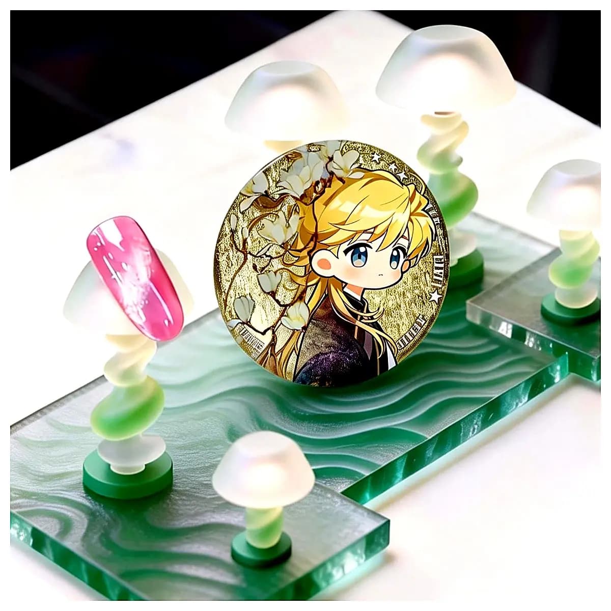 Acrylic Display Stand Set Nail Display Grain Display Toy Label Holder Wedding Jewelry Art Stand Creative Display Rack Multi Purpose Stand Product Show