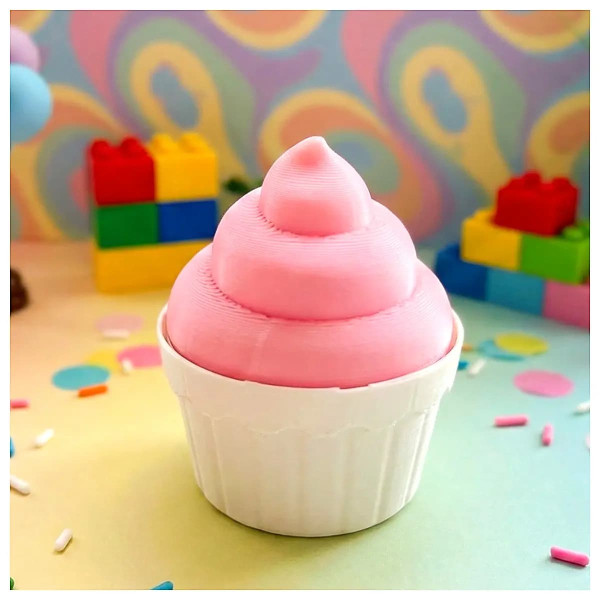 Pink Spiral Cupcake Stress Toy Anxiety Relief Fun Decelerator Mood Relaxer Creative Puzzle Cute Desktop Decoration