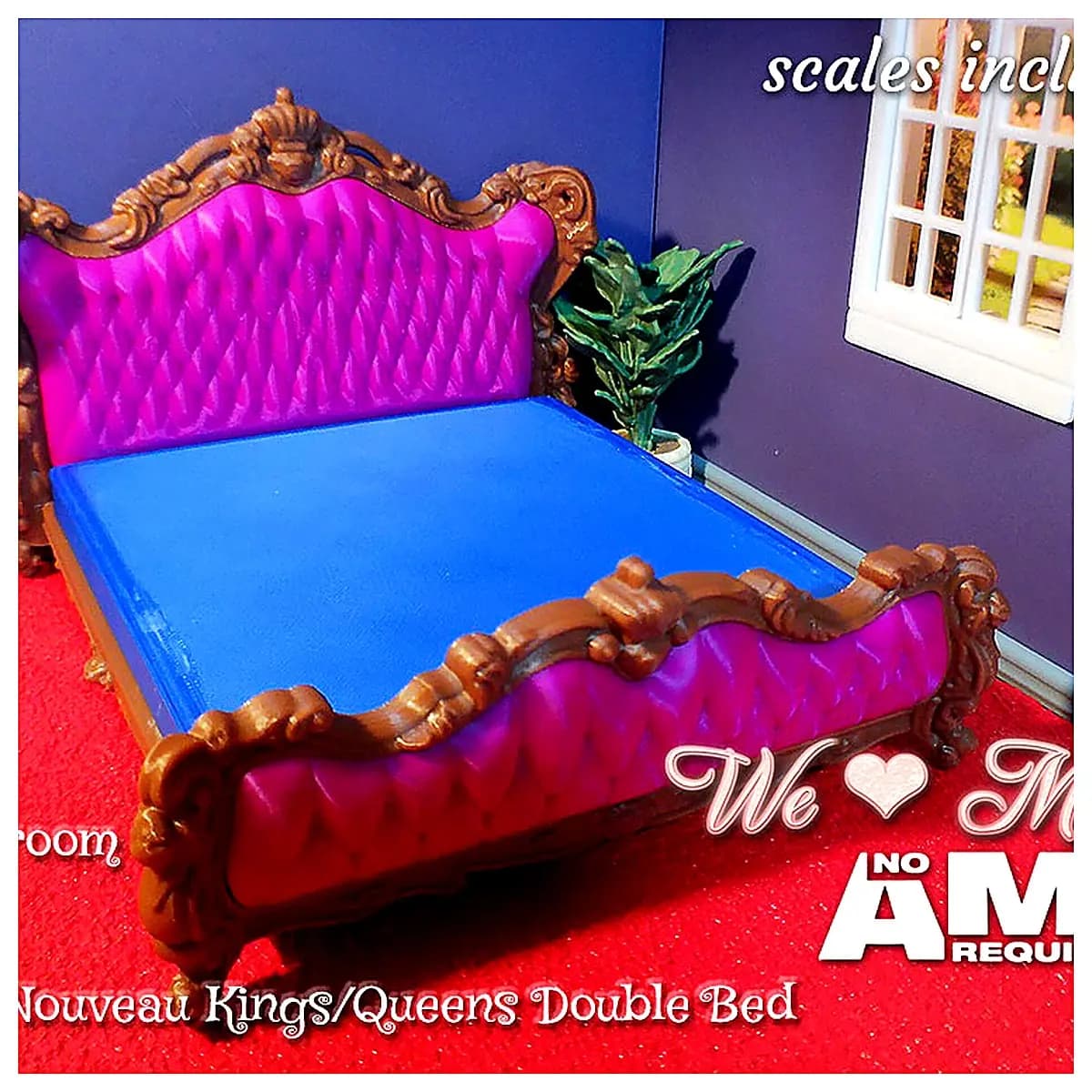 Puppy Home Art Style King Double Bed Bedroom Furniture Modern Bed Set Comfortable Sleep Decorative Bedding Creative Home Decor
