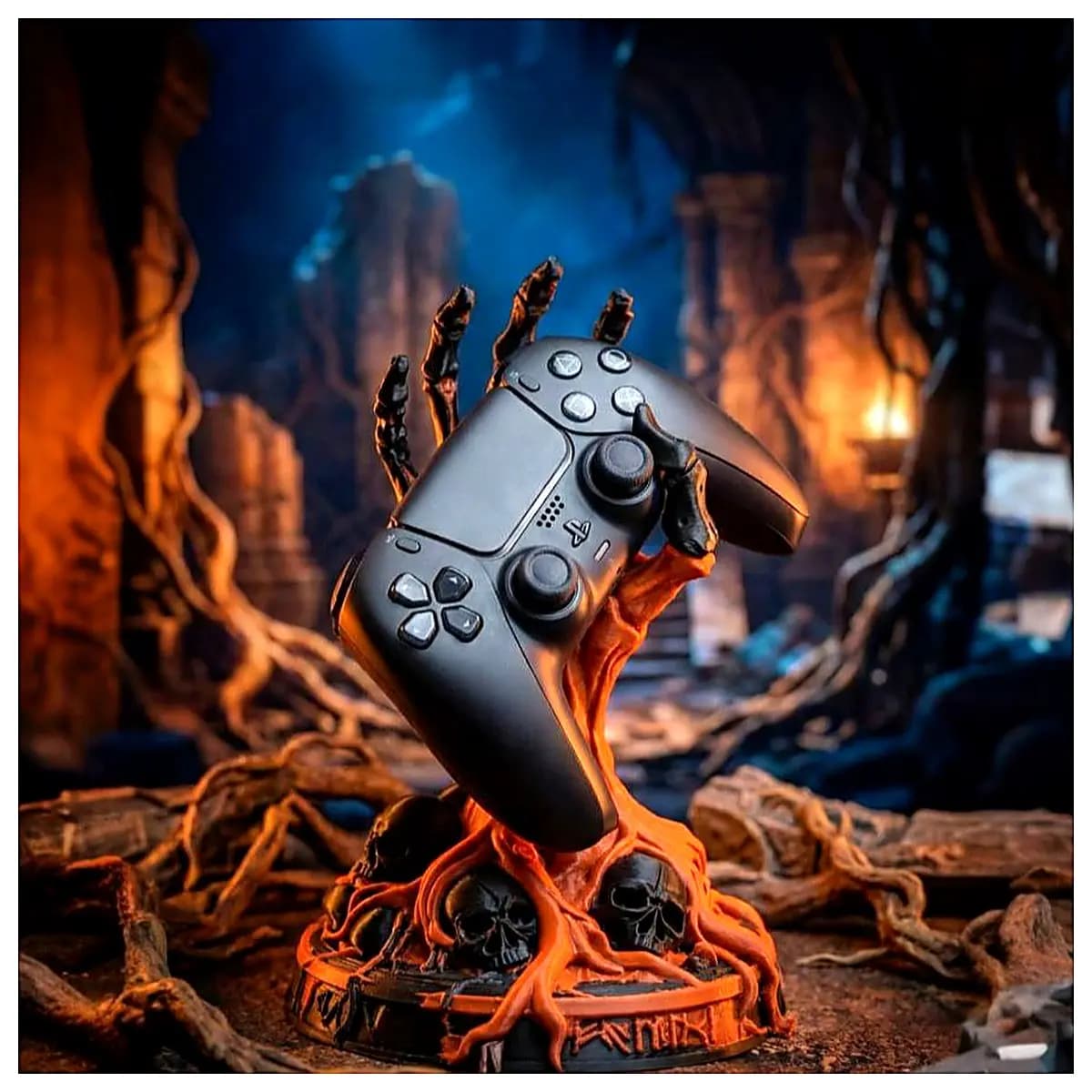 PS5 Controller Stand Dark Fantasy Theme Gaming Accessory Grip Holder Compatible with PS5 Controller Expansion Dock Gaming Accessories