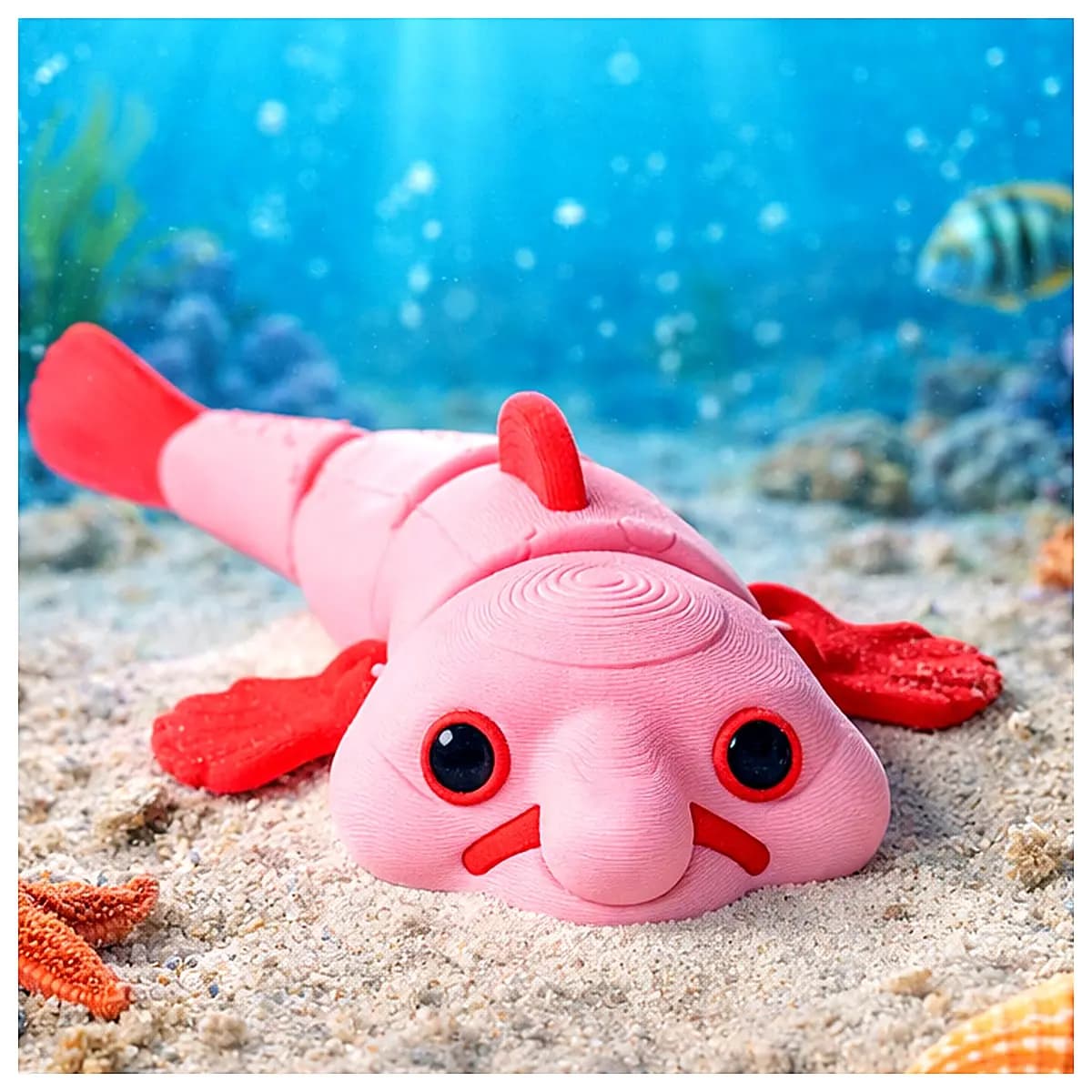 Water Droplet Fish Toy Stress Relief Squirming Fish Novelty Joint Fish Puzzle Toys Fun Sensory Play Creative Gift