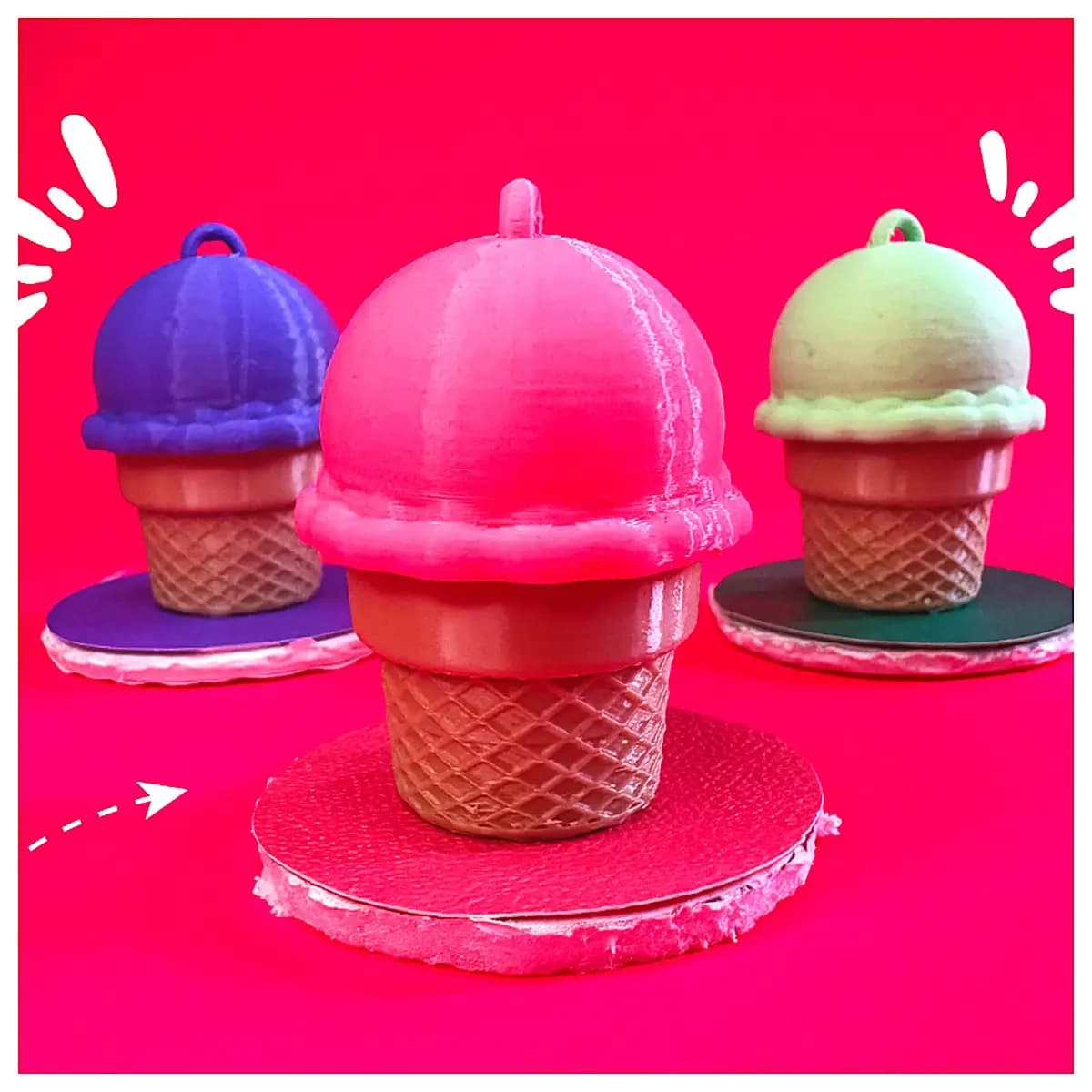 Ice Cream Clicker Toy Kids Fun Toy Interactive Toy Toddler Learning Toy Develop Hand Eye Coordination Suitable for Preschool Children Ice Cream Shape