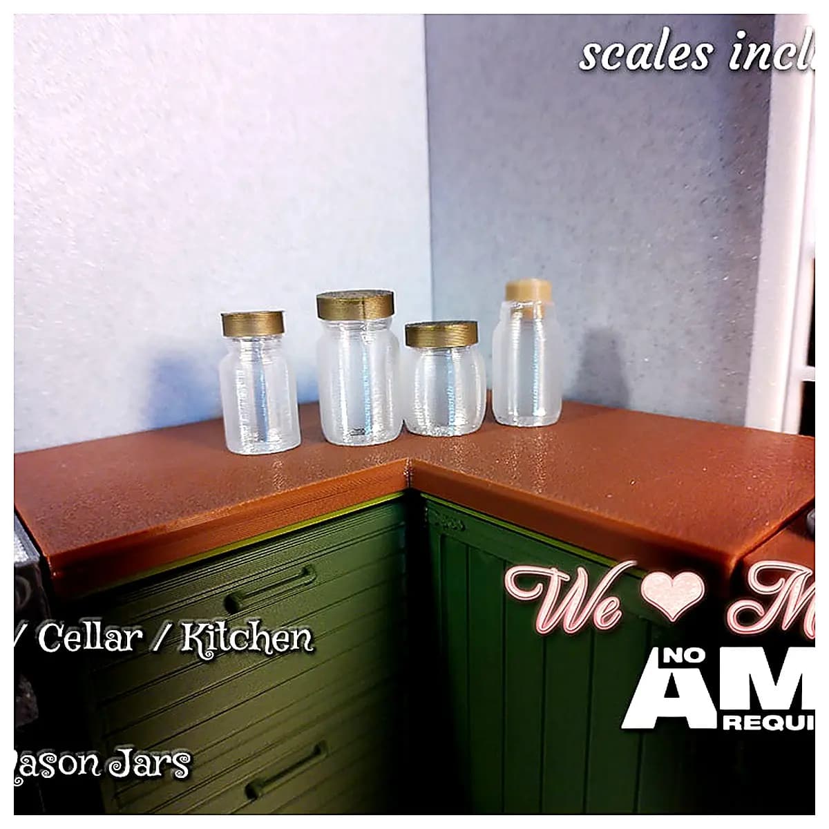 Dollhouse Accessories 5 Mason Jars Toy Dollhouse Parts Dollhouse Decorations Dollhouse Miniatures Dollhouse Supplies