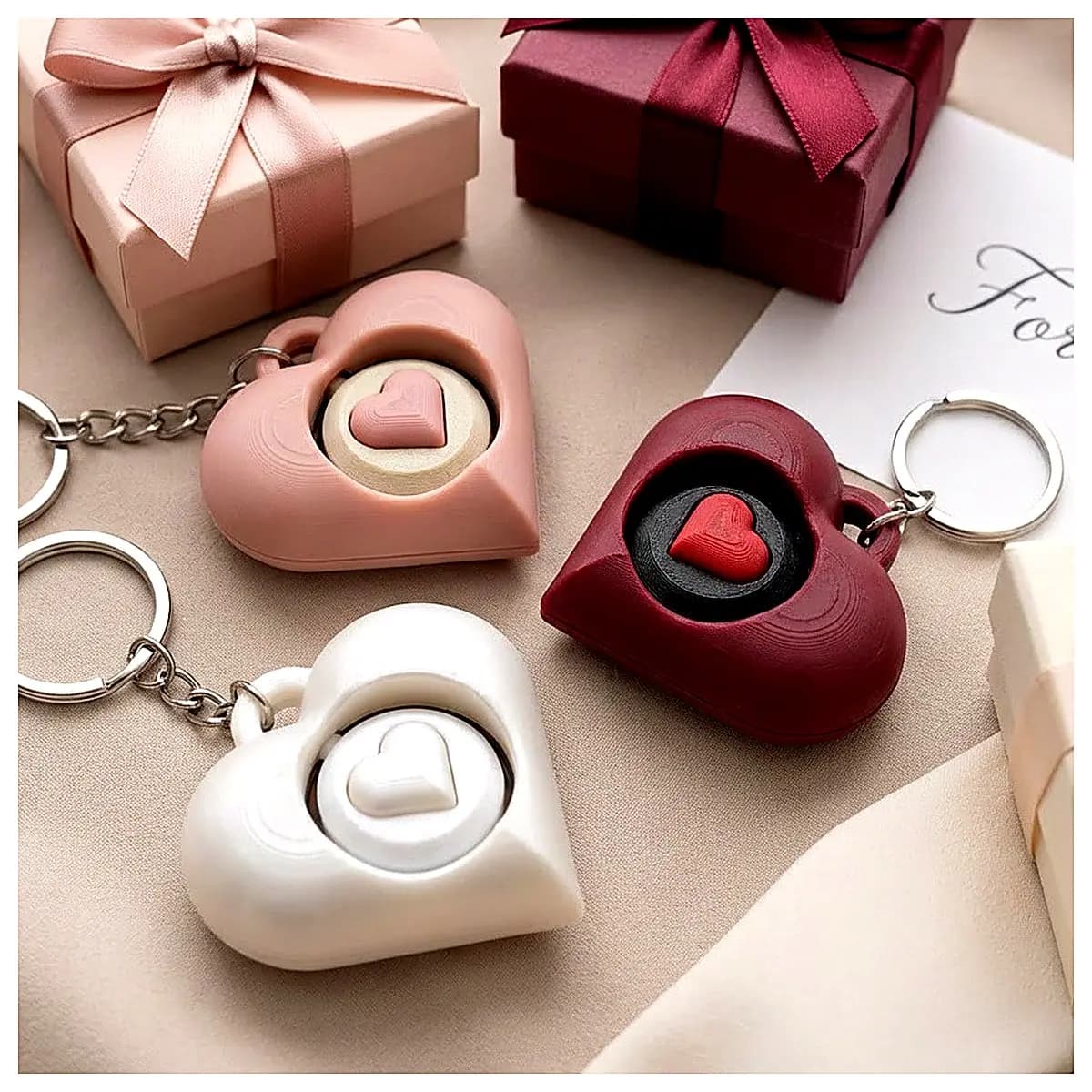 Shaped Rotating Keychain Stress Relief Toy Anxiety Relief Spin Toy Creative Gift Keychain Accessory Rotation Gadget