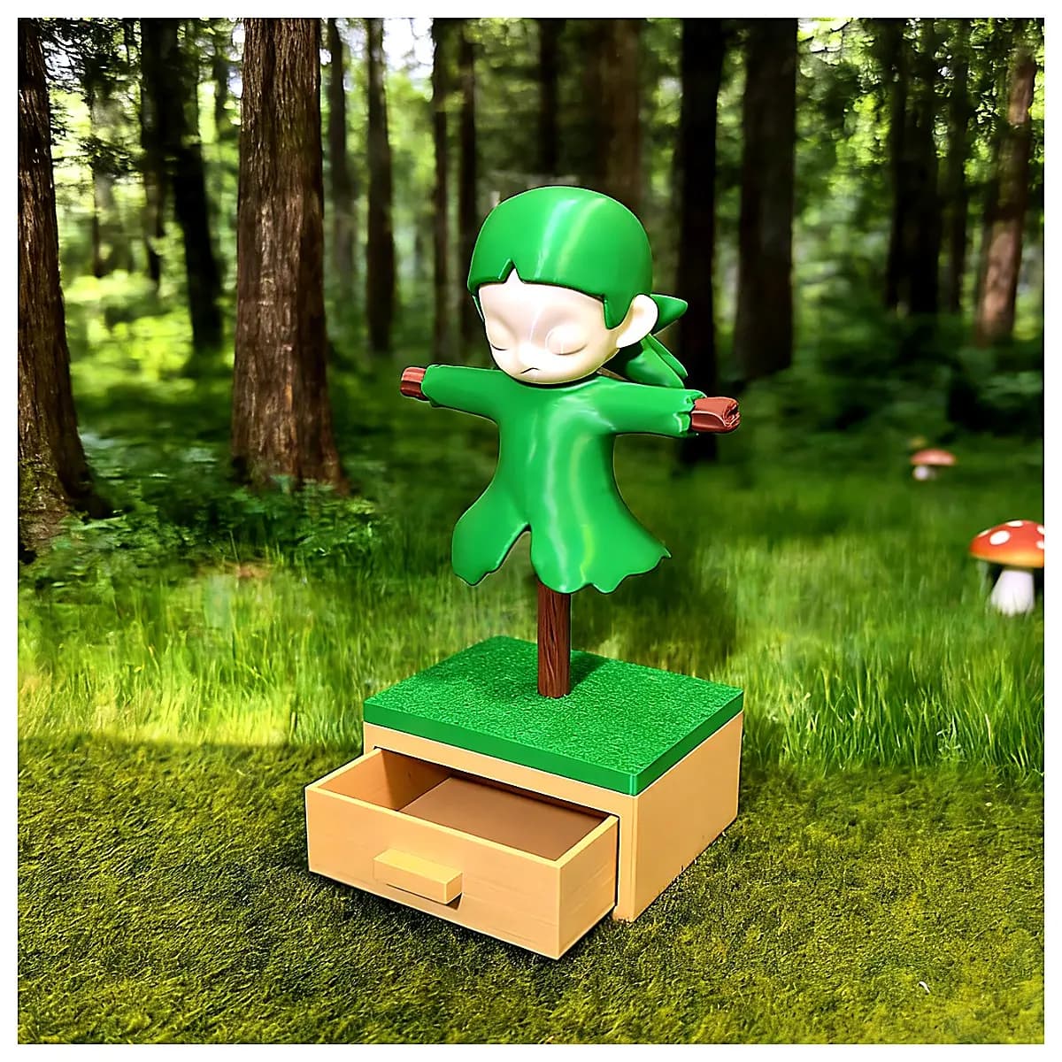 Zsiga Straw Man Storage Box Disassembled Toy Storage Box Kids Organizer Creative Storage Container Play Accessories