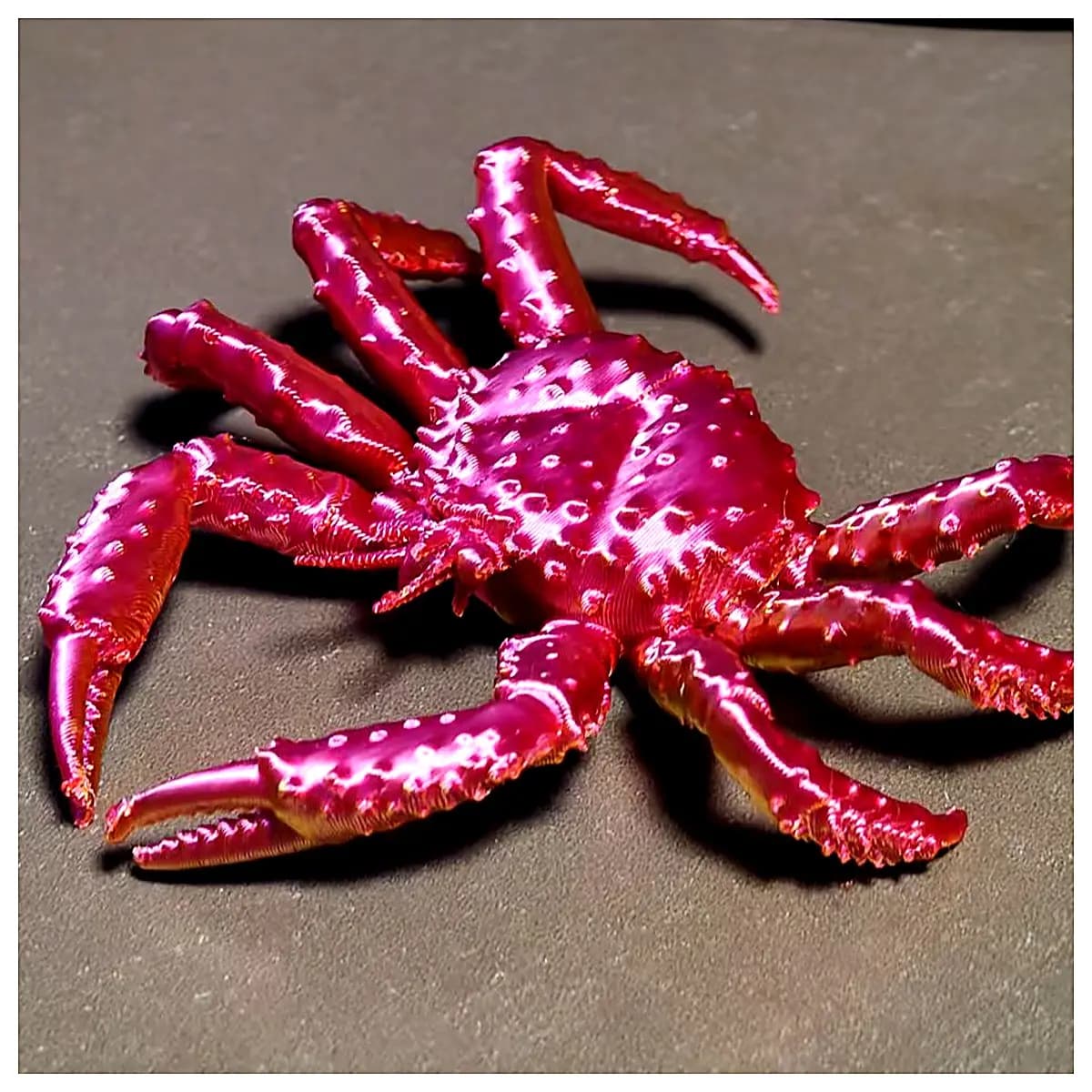 Miniature Emperor Crab Figurine Realistic Crab Model Toy Crab Claw Decoration Crab Decoration Aquarium Figure Underwater Scene Decoration