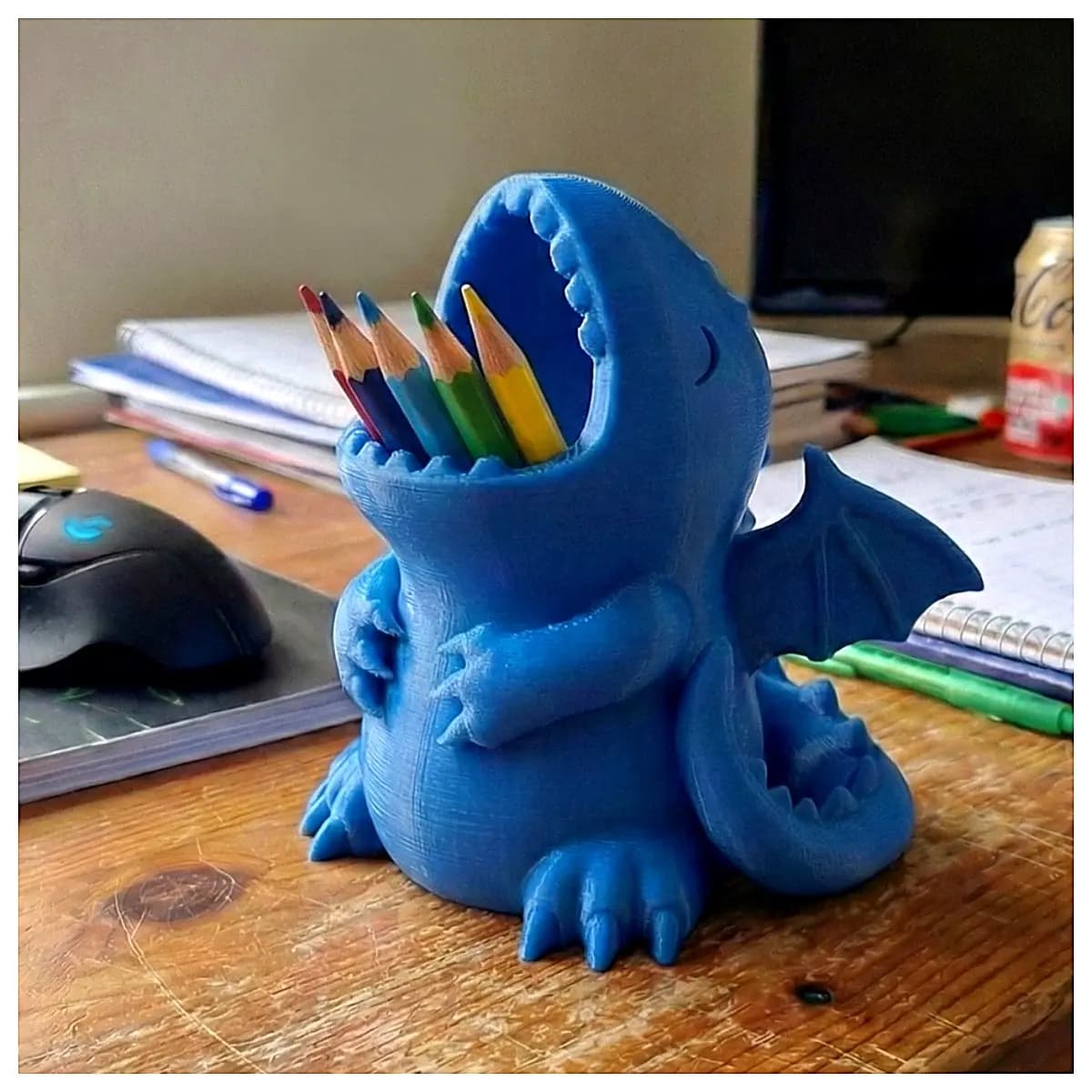 Kids Pencil Holder Creative Storage Box Toy Organizer Baby Storage Box Dragon Design Learning Supplies Kindergarten Decoration