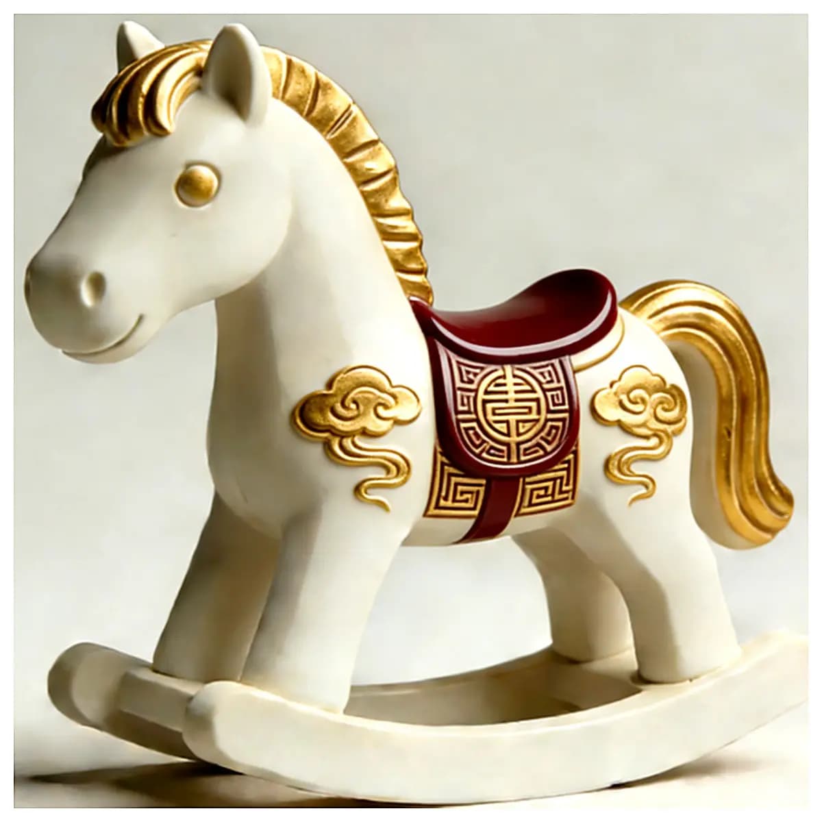 Rocking Horse Toy Realistic Model Kids Ride On Balance Bike Toddler Learning Fun Balance Games Family Activity