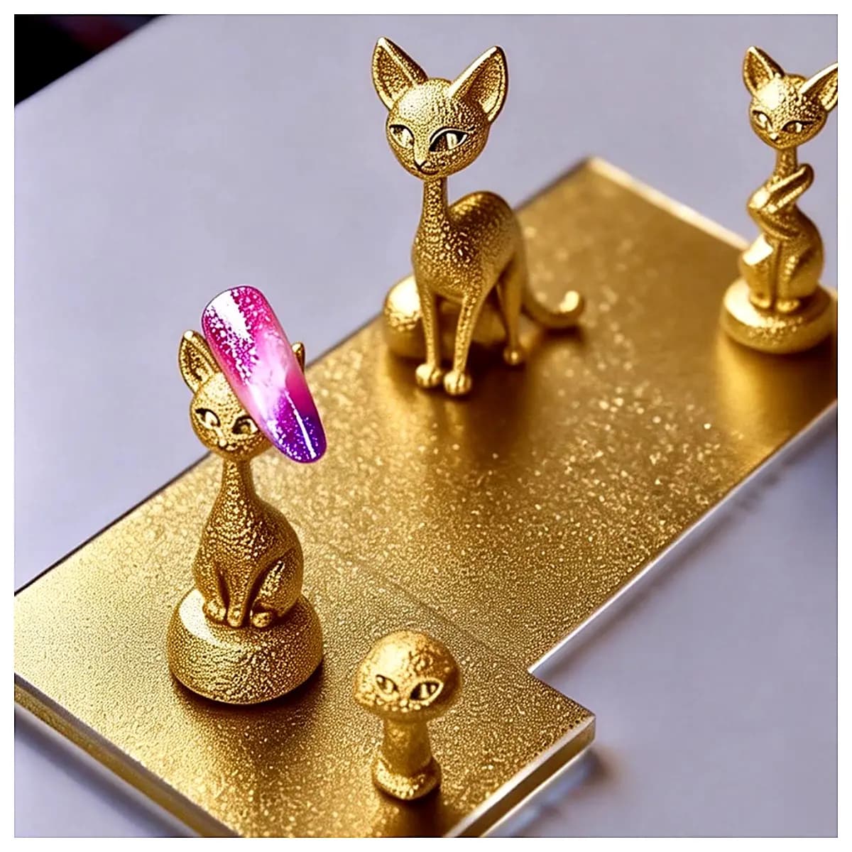 Cat Nail Display Stand Seed Display Stand Wedding Label Holder Jewelry Display Art Display Creative Decoration Desktop Organizer