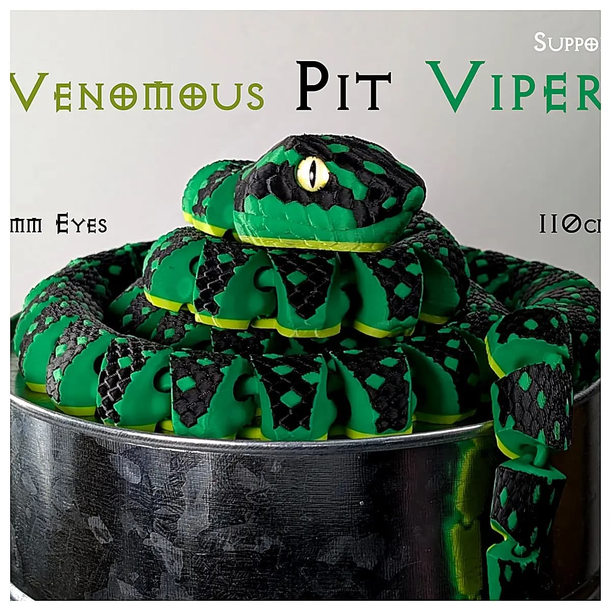 Venomous Viper Toy Realistic Moving Snake Model Pet Toy Authentic Snake Collectible Snake Simulation Snake Snake Figure
