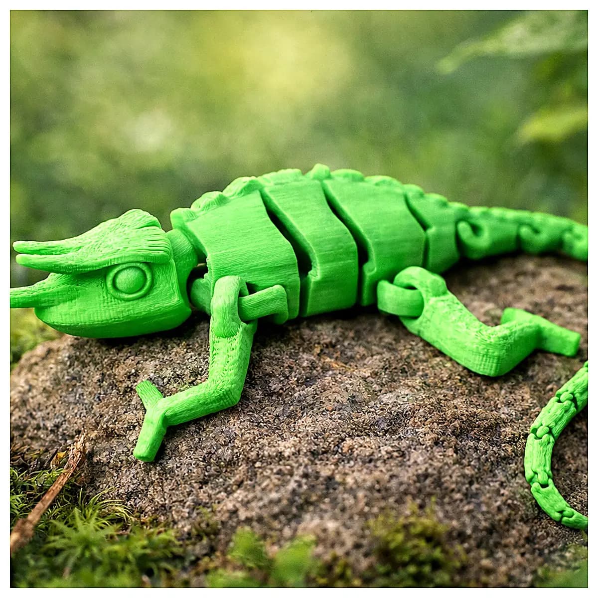 Active Chameleon Toy Movable Joints Kids Puzzle Role Play Fun Pet Interactive Figure