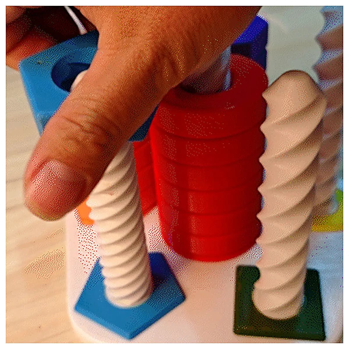 Spinning Tower Kids Toy Educational Building Blocks STEM Toys Creative Indoor Games Early Learning Development Toddler Play Set