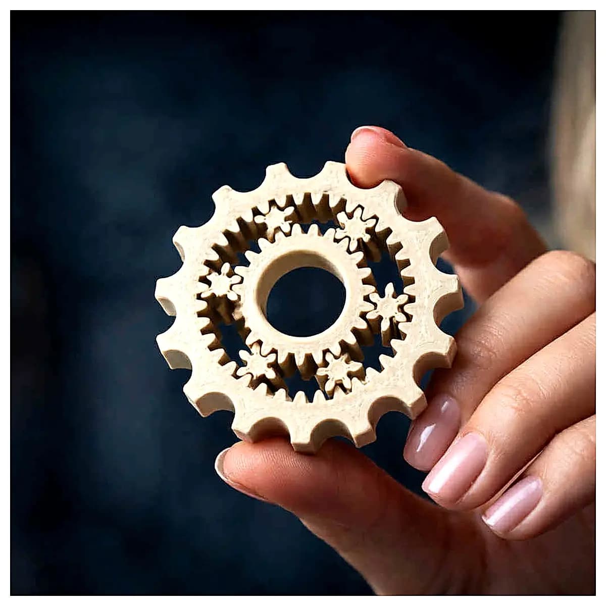 Planetary Gear Rotor Toy Stress Relief Desk Toy Puzzle Gadget Rotating Model Creative Gift Desktop Decoration Relief Toy Gear Mechanism