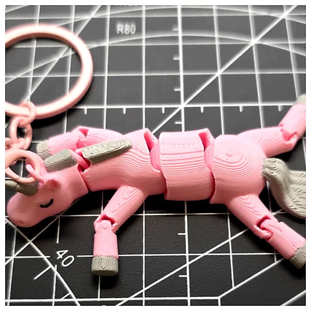 Moving Toy Shining Pegasus with Keychain Ring Kids Birthday Gift Role Play Collectible Ideal Companion