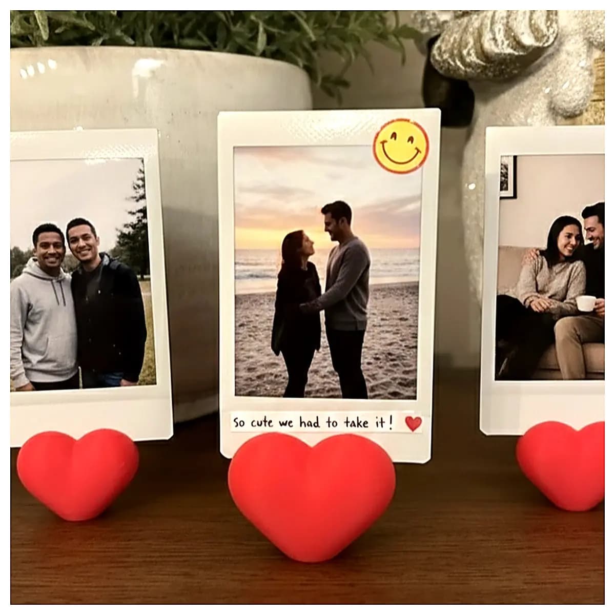 Shaped Photo Holder Stand Photo Album Support Anniversary Gift Photo Booth Props Girlfriend Gift Creative Decorative Stand Instax Mini Holder