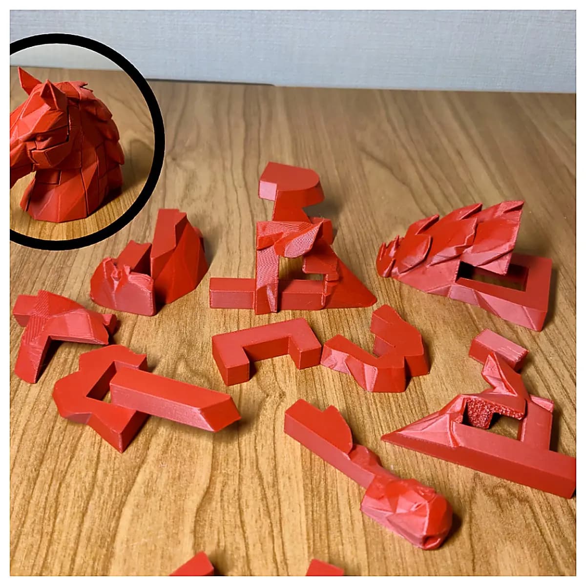 Low Poly Horse Puzzle 14 Piece Assembly Sculpture Model Toy Kids Brain Teaser Building Blocks Creative Gift